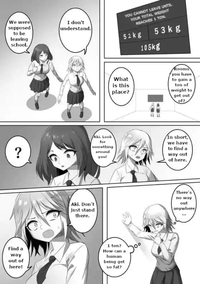 Rooms you have to fatten up to 1 ton to get out