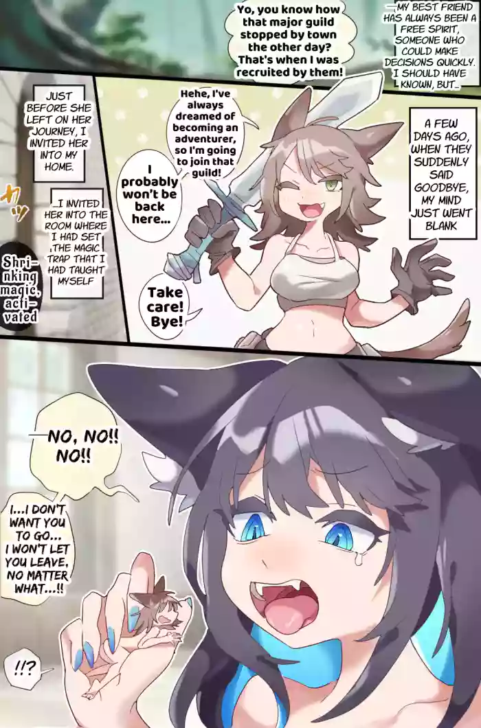 Your best friend is shrunk, swallowed whole, and locked away inside the stomach.