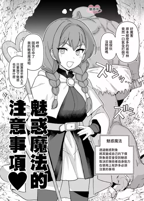 [Mo] Miryou Mahou no Chuui Jikou | 魅惑魔法的注意事項 [Chinese] [Origin個人測試漢化]