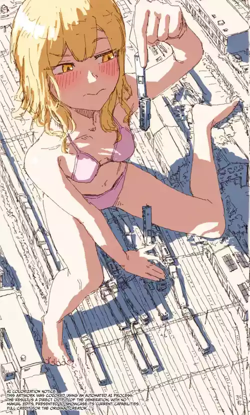 [rock_suno] Giantess - Pixiv Request [English] [AI Colored]