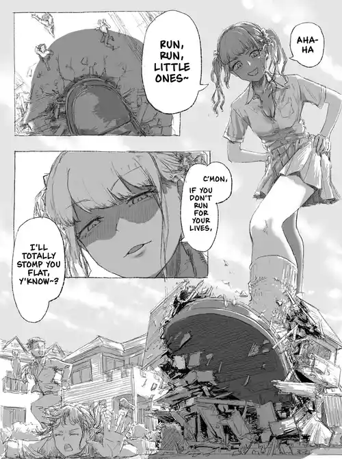 [rock_suno] Gyaru JK ga Kobito o Miorosu | High School Gyaru Looking Down on Tinies [English]